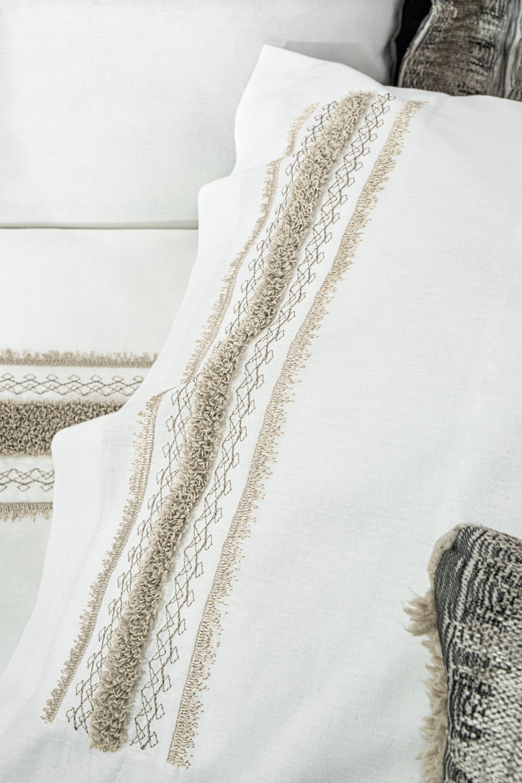 CHAKRA 8 PRÇ YATAK ÖRTÜSÜ - KAHVE DETAY 1